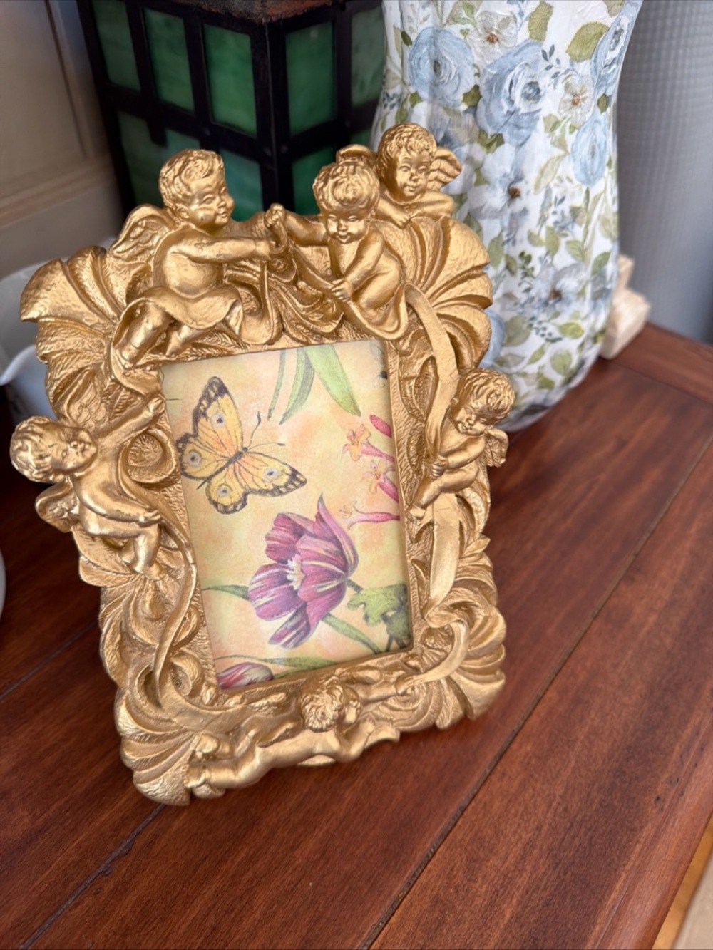 Gold Cherub Ornate Picture Frame - Home Accents